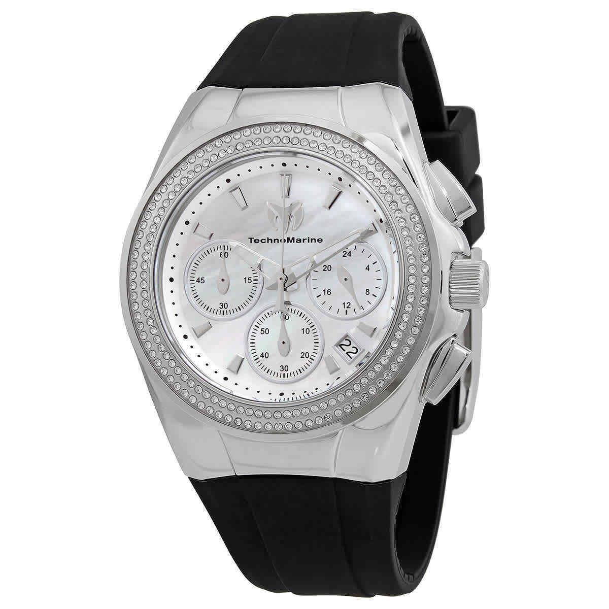 Technomarine Cruise Diva Pave Chronograph White Dial Watch TM-120039