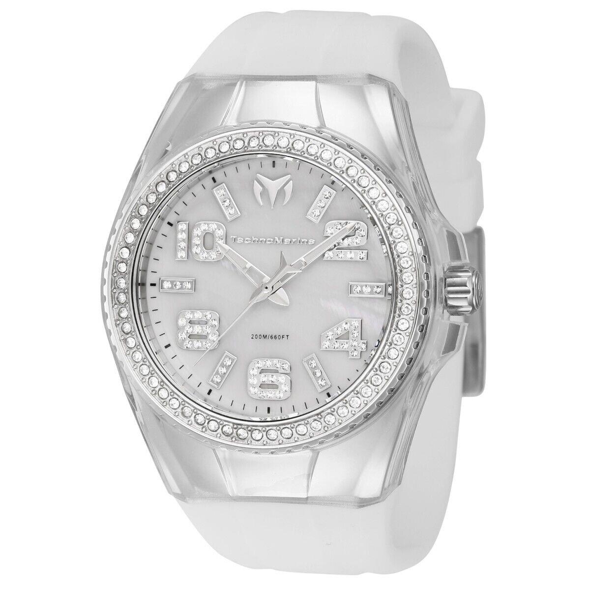 Technomarine Cruise Monogram Unisex Watch w/ Mother of Pearl Dial - 42mm White