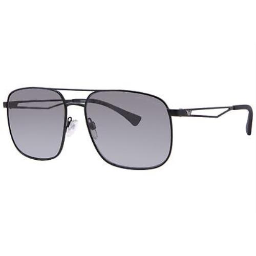 Emporio Armani EA2106 3001/8G Sunglasses Men`s Matte Black/grey Gradient 58mm