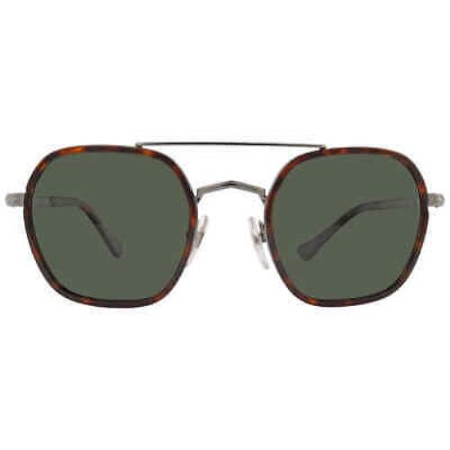 Persol Green Geometric Unisex Sunglasses PO2480S 513/58 50 PO2480S 513/58 50