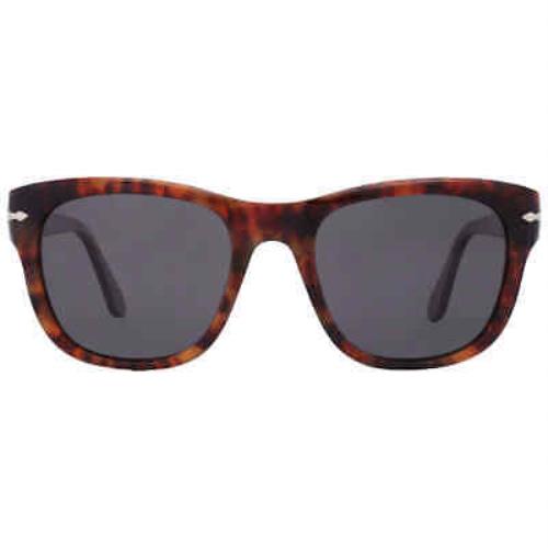 Persol Polarized Black Square Unisex Sunglasses PO3313S 108/48 52 PO3313S 108/48