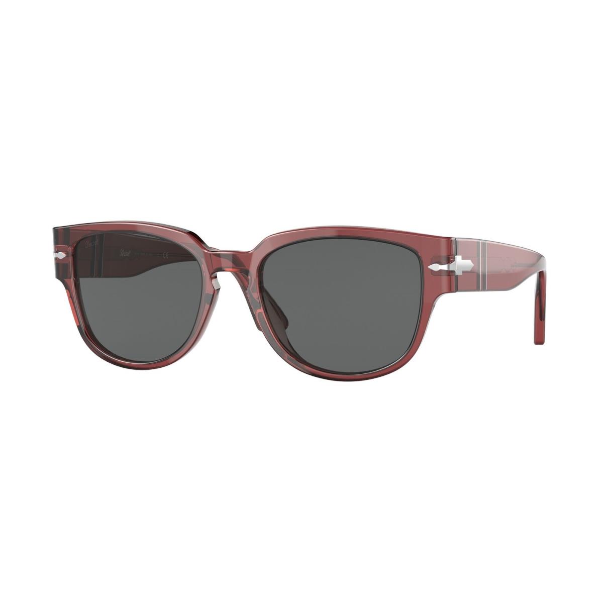 Persol PO3231S 1104B1 Red Burnt Trasparent Dark Grey 54 mm Men`s Sunglasses