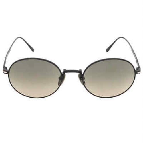 Persol Clear Gradient Grey Oval Titanium Unisex Sunglasses PO5001ST 800432 51