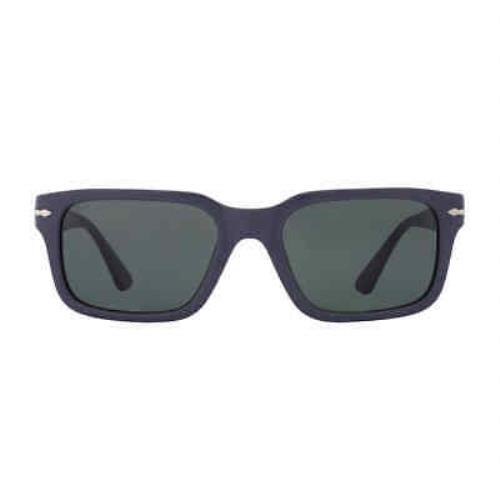 Persol Green Rectangular Unisex Sunglasses PO3272S 117331 55 PO3272S 117331 55