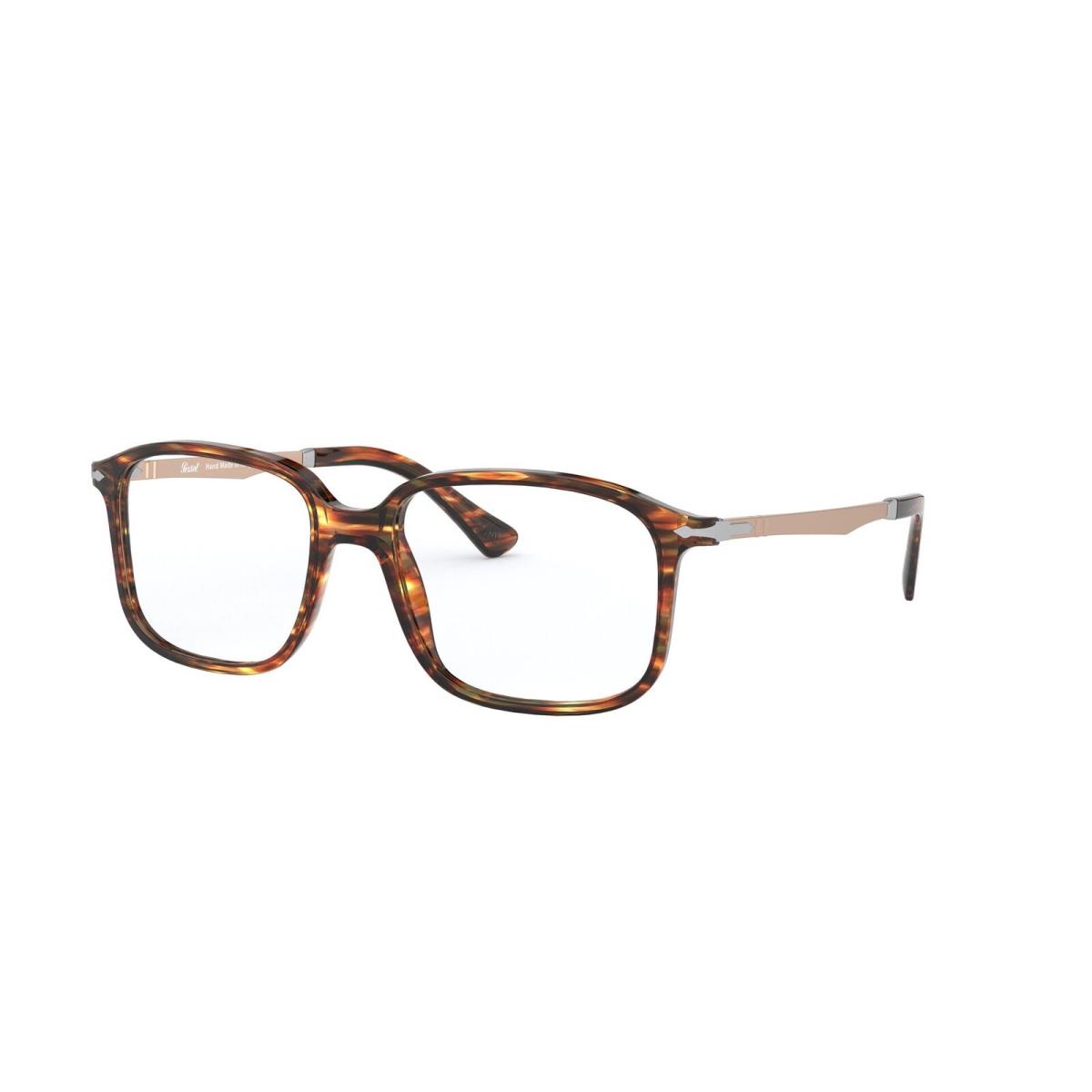 Persol PO3246V 938 Bronze Striped Havana Demo Lens Rectangle 51 Men`s Eyeglasses