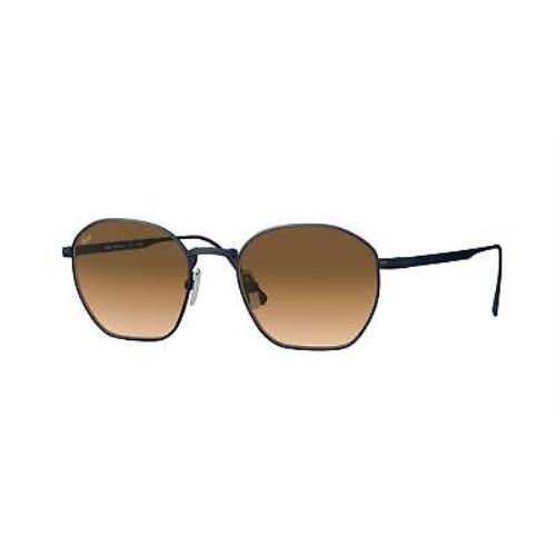 Persol PO5004ST 800251 Irregular Brushed Navy Grad Brown 50 mm Unisex Sunglasses