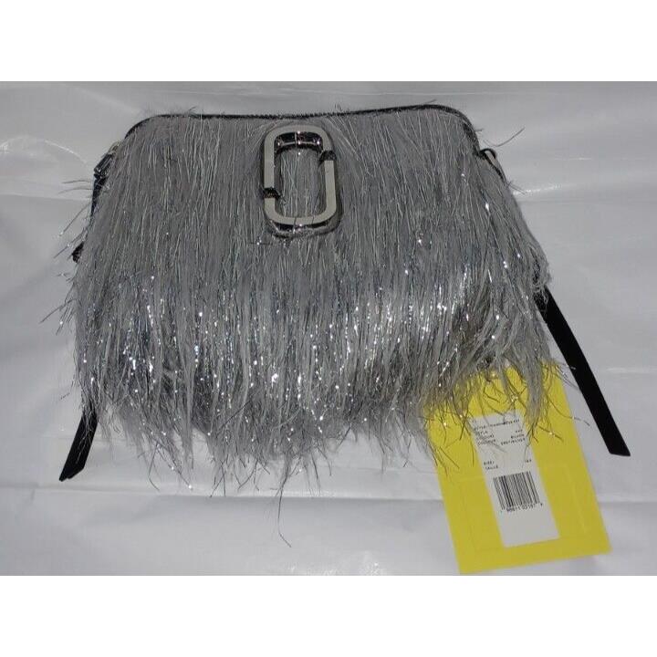 Marc Jacobs Snapshot Fur Handbag Purse Silver/gray/black