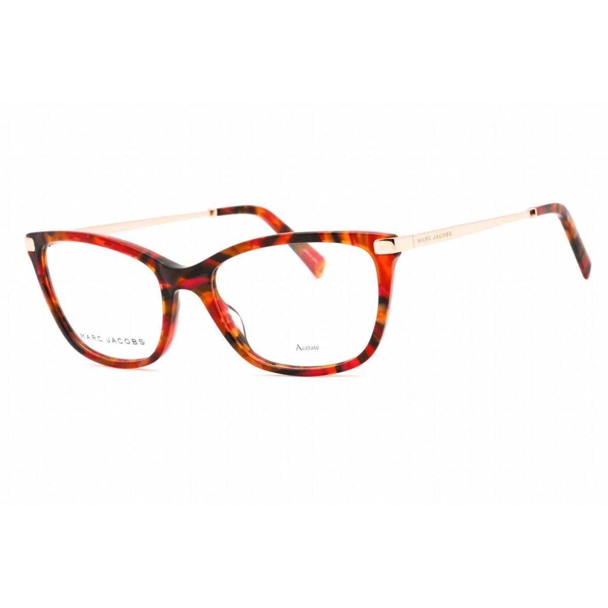 Marc Jacobs Women`s Eyeglasses Havana Red Plastic Cat Eye Frame Marc 400 0O63 00 - Frame: Havana Red, Lens: Clear Demo Lens