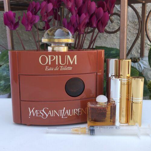 Yves Saint Laurent Vintage Ysl Opium Edt Formula 4oz Perfume + Mini Nos + Travel Extras