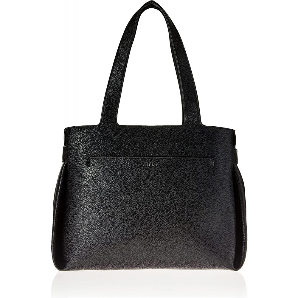 Calvin Klein Women`s Lee Tote Handbag Bag - Black - Retail - Handle/Strap: Black, Hardware: Black, Exterior: Black