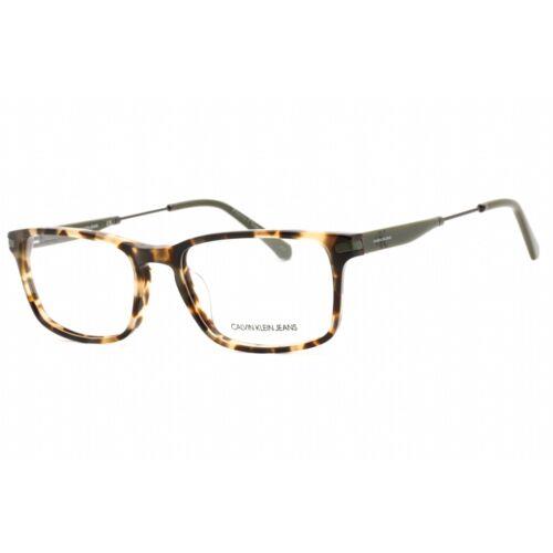 Calvin Klein Jeans Men`s Eyeglasses Khaki Tortoise Rectangular CKJ18707 244
