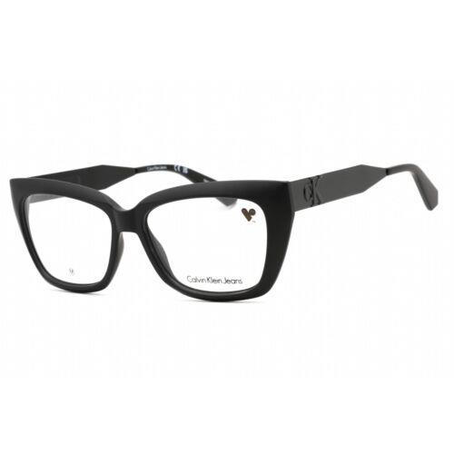 Calvin Klein Jeans Women`s Eyeglasses Matte Black Plastic Frame CKJ23618 002