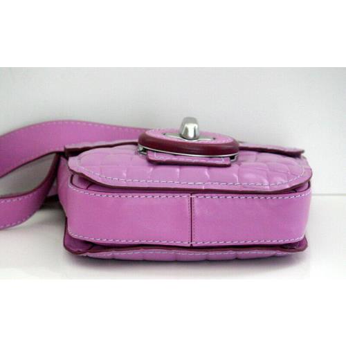 Coach Drifter Shoulder Bag in Croc Embossed Patent Leather Purples