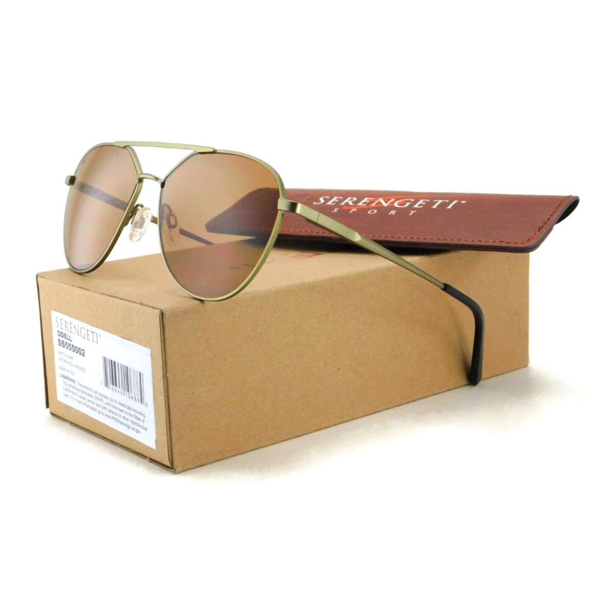 Serengeti Odell Sunglasses Matte Khaki / Saturn Polarized Drivers Lens