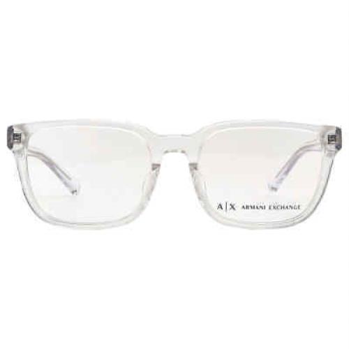 Armani Exchange Demo Square Men`s Eyeglasses AX3071F 8235 54 AX3071F 8235 54
