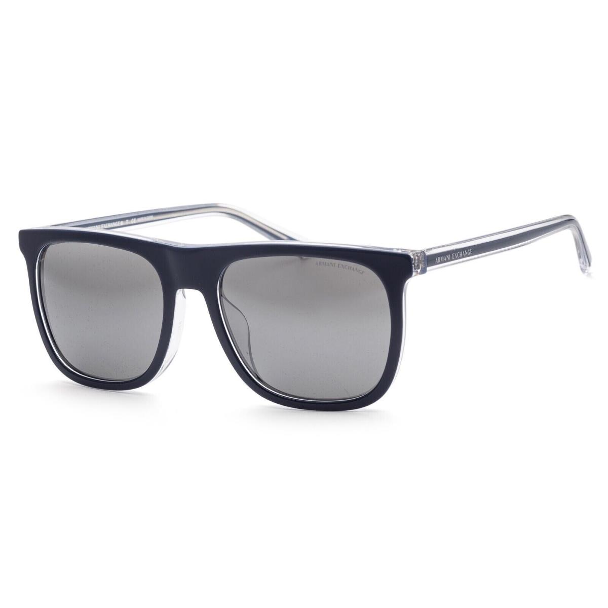 Armani Exchange Sunglasses AX4102SF 83206G Crystal Blue/silver Grey Lens 57mm