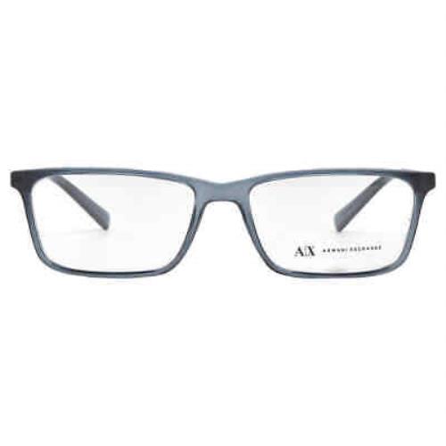 Armani Exchange Demo Rectangular Men`s Eyeglasses AX3027 8238 55 AX3027 8238 55