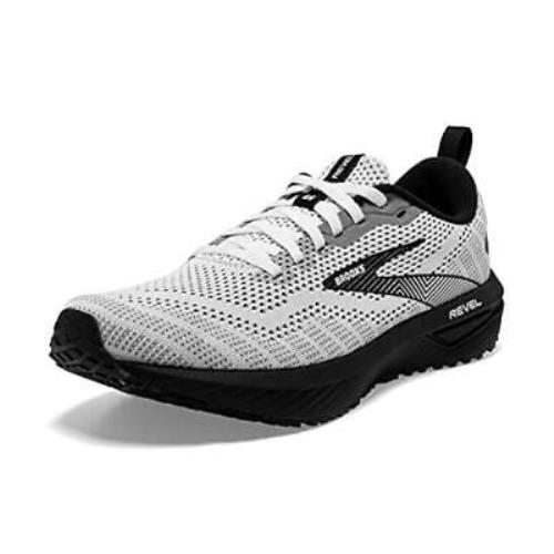Brooks Men s Revel 6 Neutral Running Shoe - White/black - Black, White