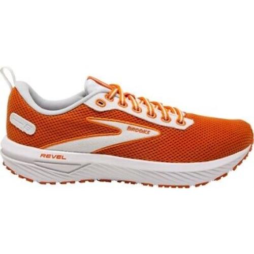 Brooks Men`s Revel 6 Neutral Running Shoes Orange White