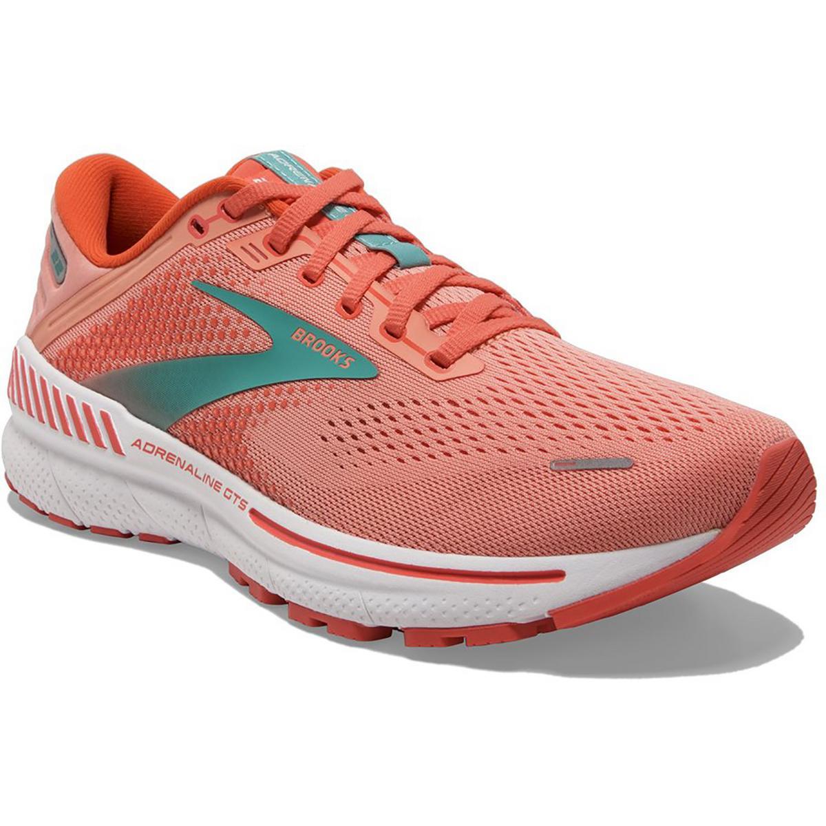 Brooks Womens Adrenaline Gts 22 Athletic and Training Shoes Sneakers Bhfo 7537 Coral/Latigo Bay/White