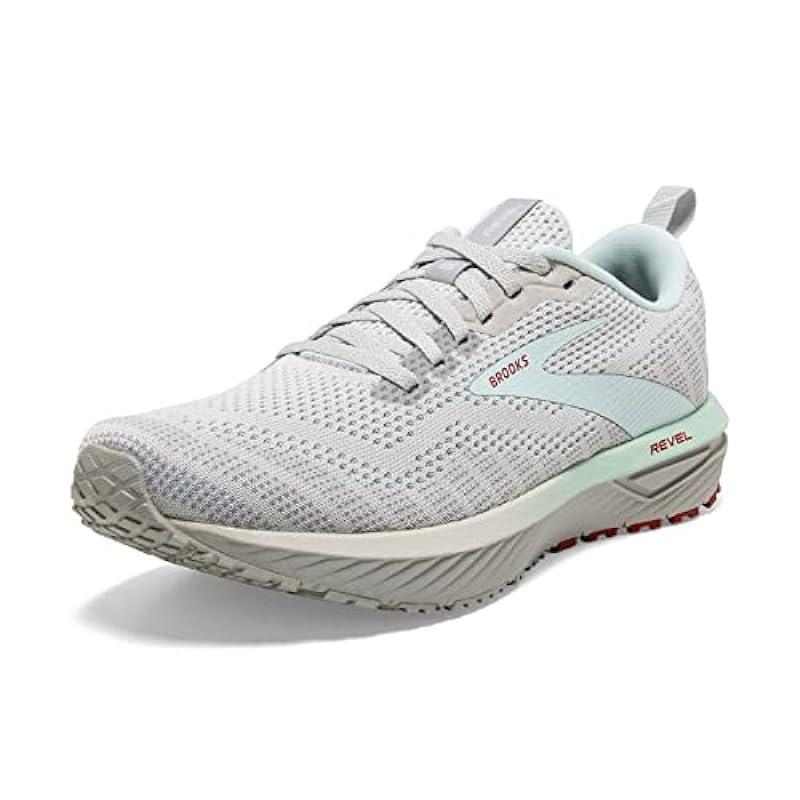 Brooks Women s Revel 6 Neutral Running Shoe - Oyster Mushroom/alloy/blue - Oyster Mushroom/Alloy/Blue