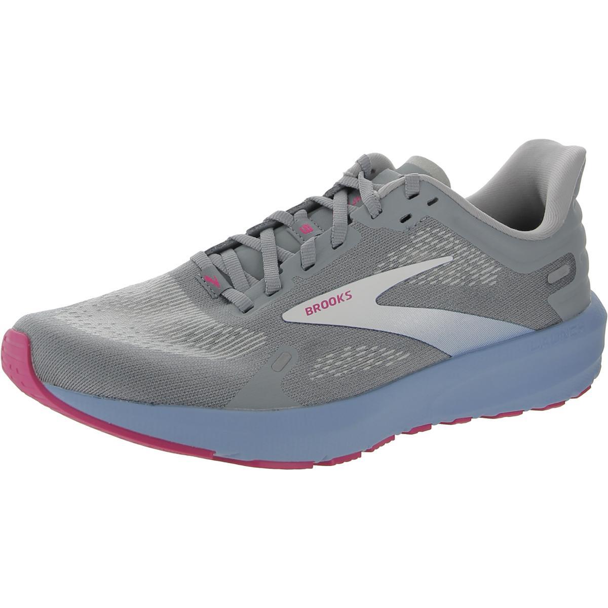 Brooks Womens Launch 9 Lace-up Athletic and Training Shoes Sneakers Bhfo 8050 Grey/Blue/Pink