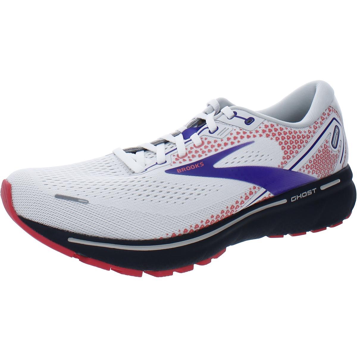 Brooks Womens Ghost 14 Fitness Workout Trainers Running Shoes Sneakers Bhfo 0544 White/Purple/Coral
