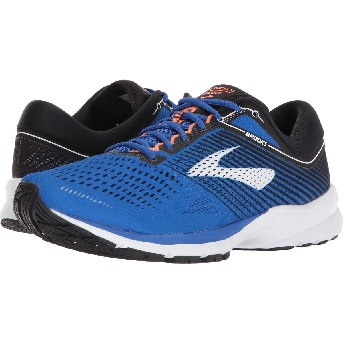 Brooks Mens Launch 5 - Blue/black/orange Sz_12 Women/9.5 Men_blue/black/orange - Blue/Black/Orange