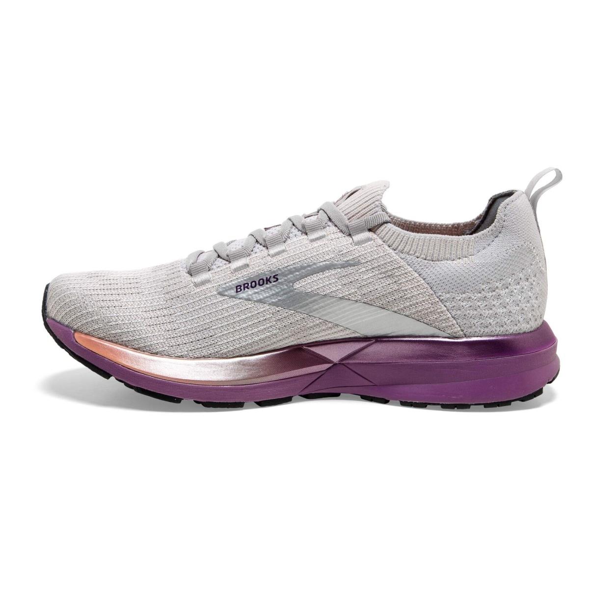 Brooks Women`s Ricochet 2 Road Running S Sz_6.5_Grey/Cantaloupe/Grape