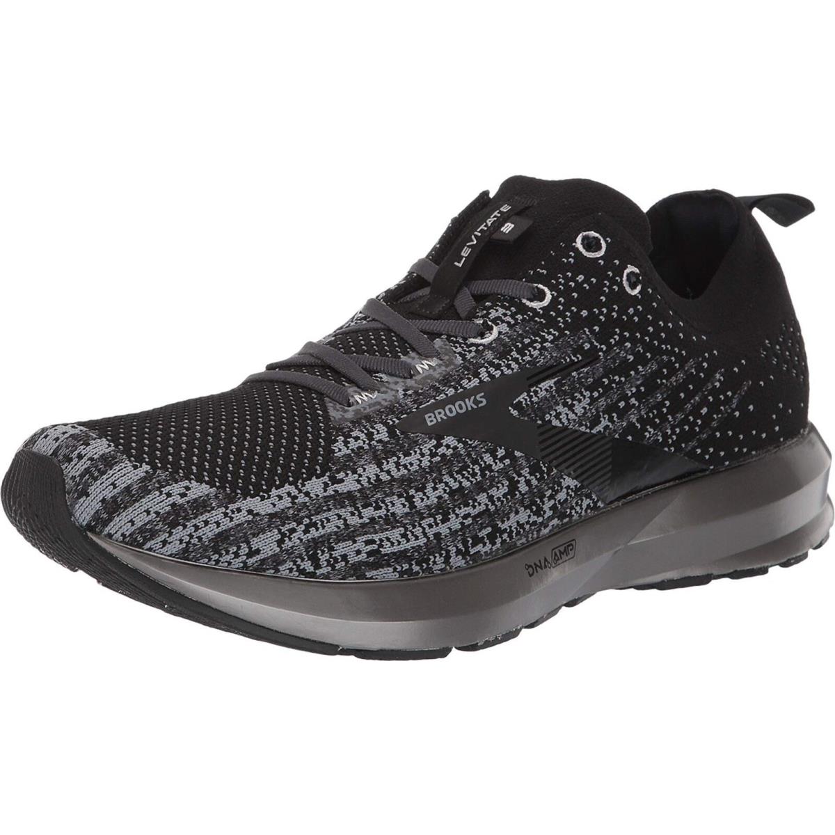 Brooks Mens Levitate 3 Running Shoe - Black/ebony/silver - D Sz_8_Black/Grey