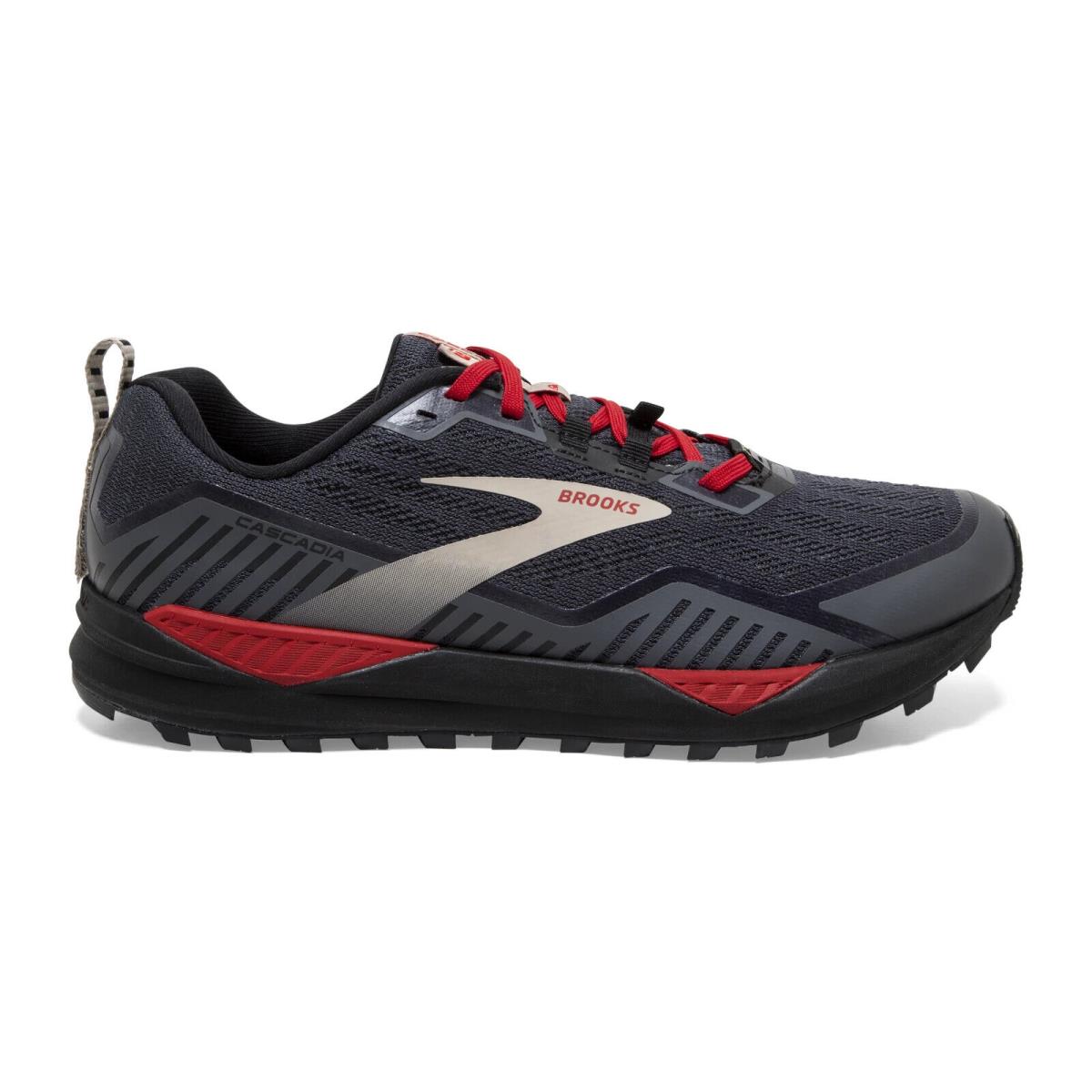 Brooks Cascadia 15 Gtx Black/ebony/red 1103411D075 Men`s Size 12 D M - Black