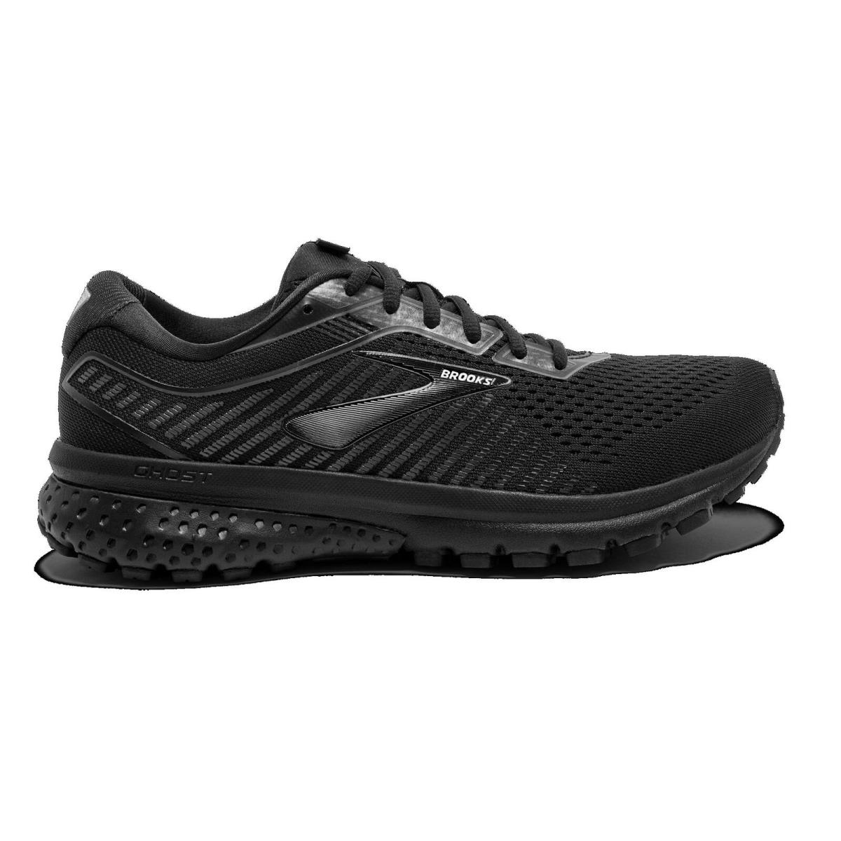 Brooks Womens Ghost 12 Running Shoe - Black/grey - B - 8.0 Sz_8_Black/Grey - Black/Grey