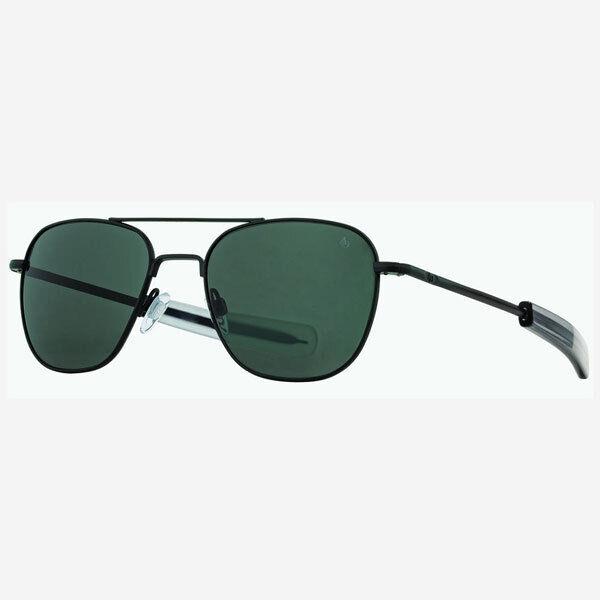 American Optical Original Pilot AO Matte Black Frame Pilot Sunglasses All Variations Grey Glass