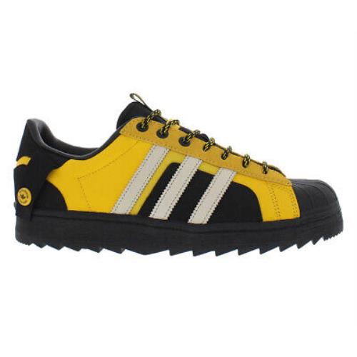 Adidas Superstar Mens Shoes - Black/Yellow, Main: Black