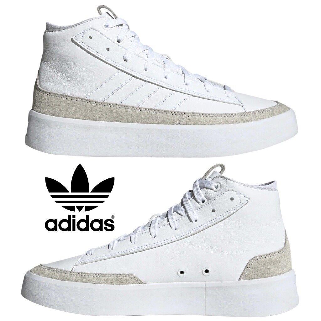 Adidas Originals Znsored High Top Shoes Men`s Sneakers Comfort Casual White