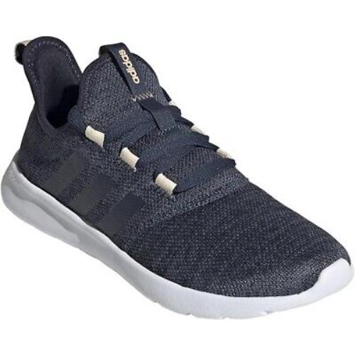 Adidas Women`s Cloudfoam Pure 2.0 Running Shoe Crew Navy/iron Metallic Size 6 - Blue