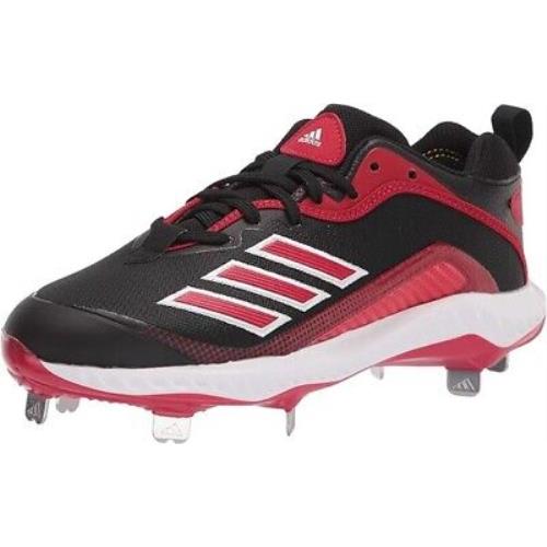 Adidas Men`s FV9348 Baseball Shoe Black/power Red/white 13.5