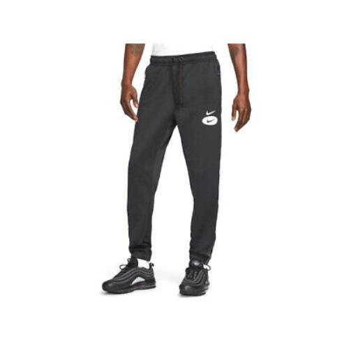 Men`s Nike Black Sportswear Swoosh League Logo Track Pants DM5477 010