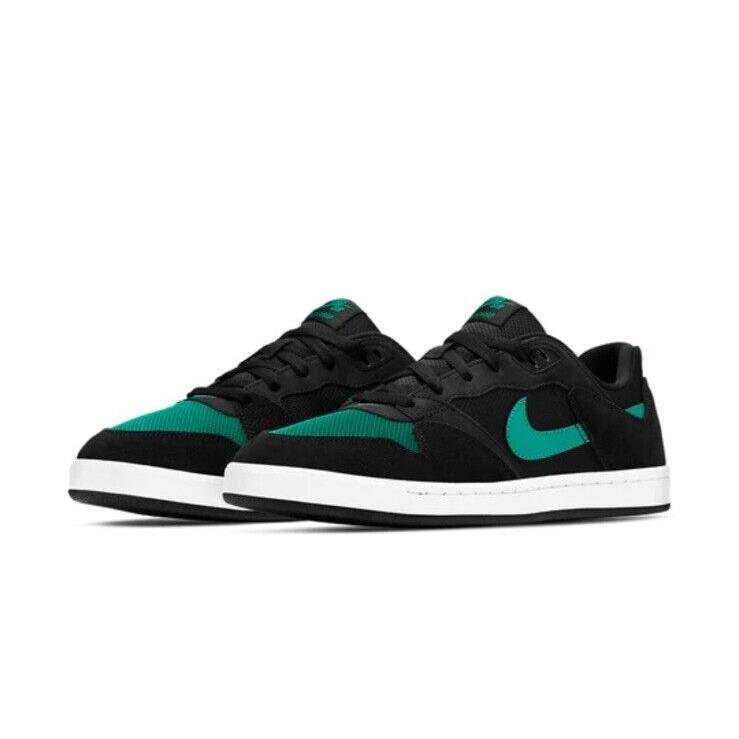 Men Nike Alleyoop SB Skateboarding Sneakers Shoes Black/green/white CJ0882-007 - Black/Mystic Green/White