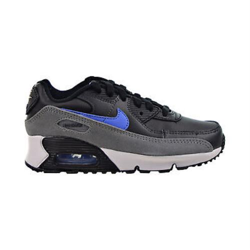 Little Kid`s Nike Air Max 90 Ltr Black/medium Blue-smoke Grey CD6867 018