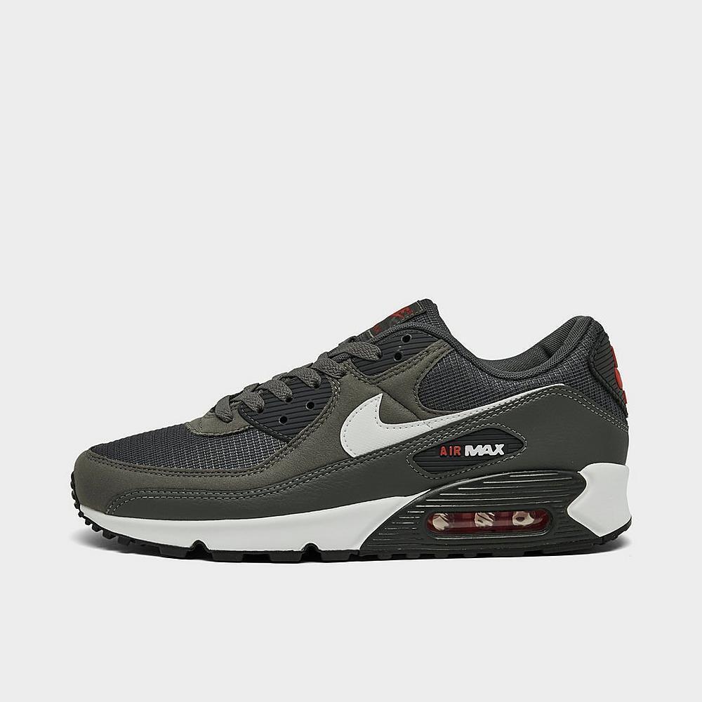 Nike Air Max 90 Men`s Casual Shoes Iron Grey White University Red US Szs 7-14 Iron Grey/White/University Red