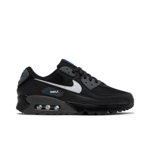 Nike Air Max 90 Men`s Classic Athletic Sneakers Shoes Black Grey All Sizes - Black/White/Marina/IronGrey