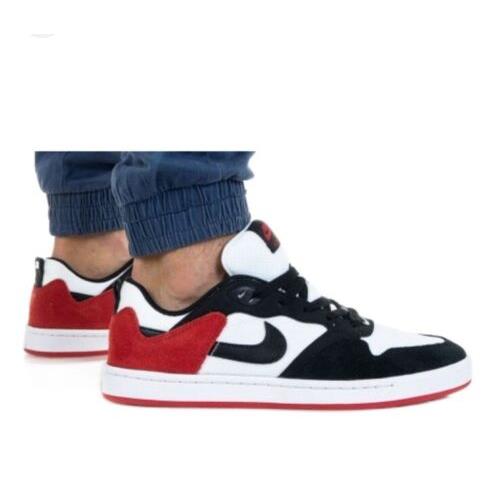 Men Nike Alleyoop SB Skateboard Shoes Sneakers White/black/univ. Red CJ0882-102 - White/Black/University Red