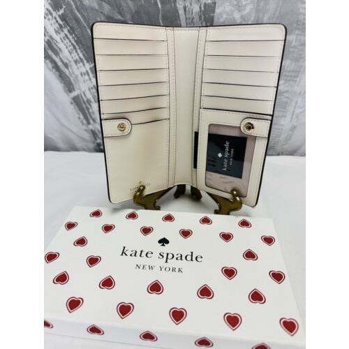 New Kate Spade Madison Heartfelt Boxed Large Slim Bifold Wallet Gift Set