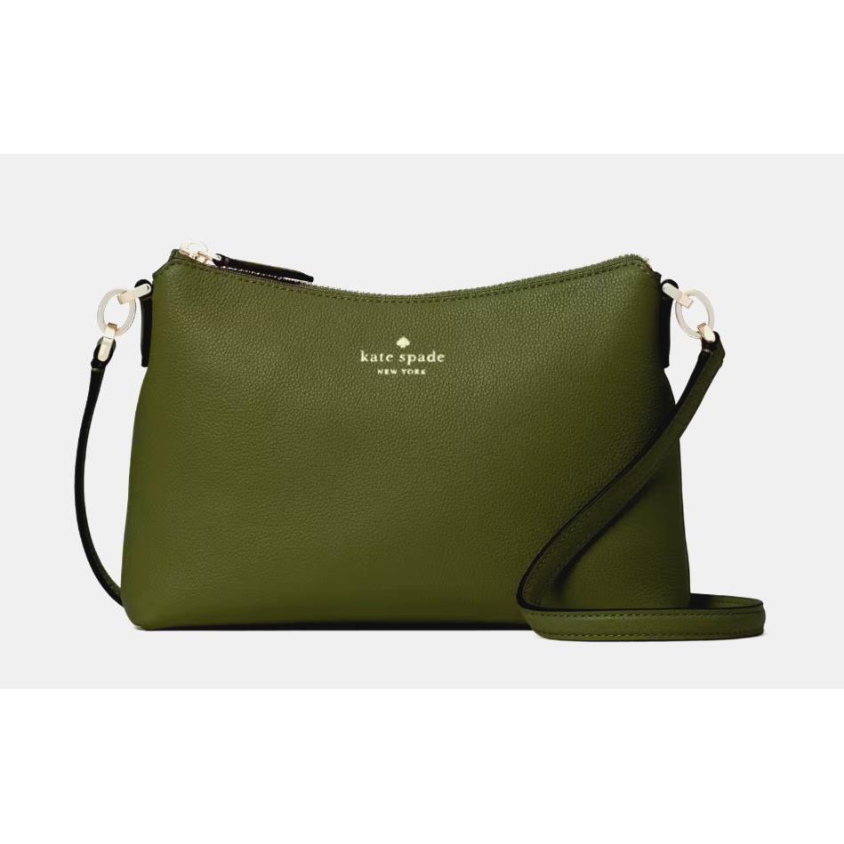 New Kate Spade Bailey Leather Crossbody Bag Enchanted Green