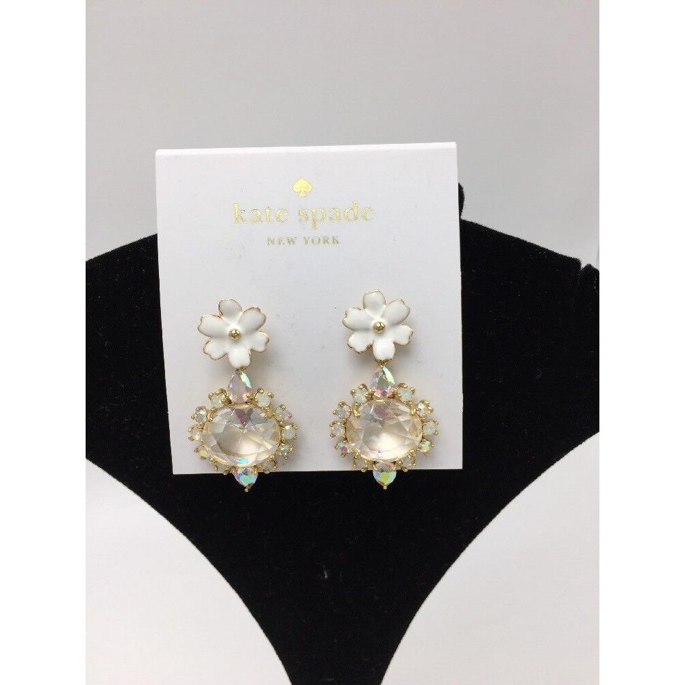 Kate Spade Garden Party White Drop Earrings S59