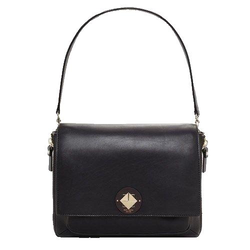 Kate Spade New York Leather Varick Street Violette Shoulder Handbag Black New