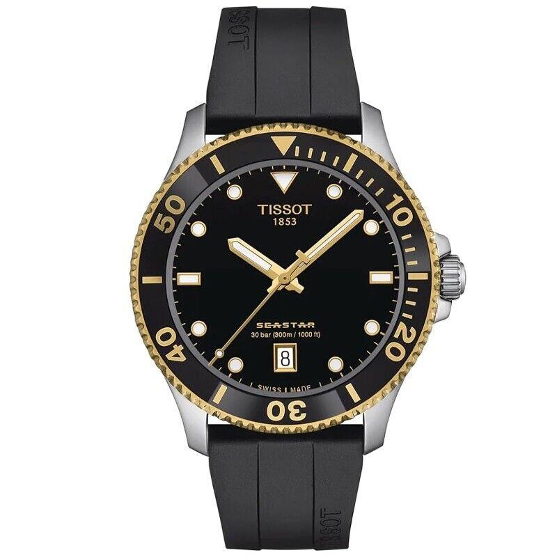 Tissot Seastar 40MM Black Dial Rubber Men`s Watch T120.410.27.051.00