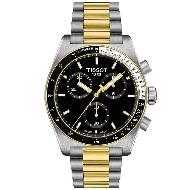 Tissot PR516 Chronograph Quartz 40mm Gold-black Men`s Watch T1494172205100