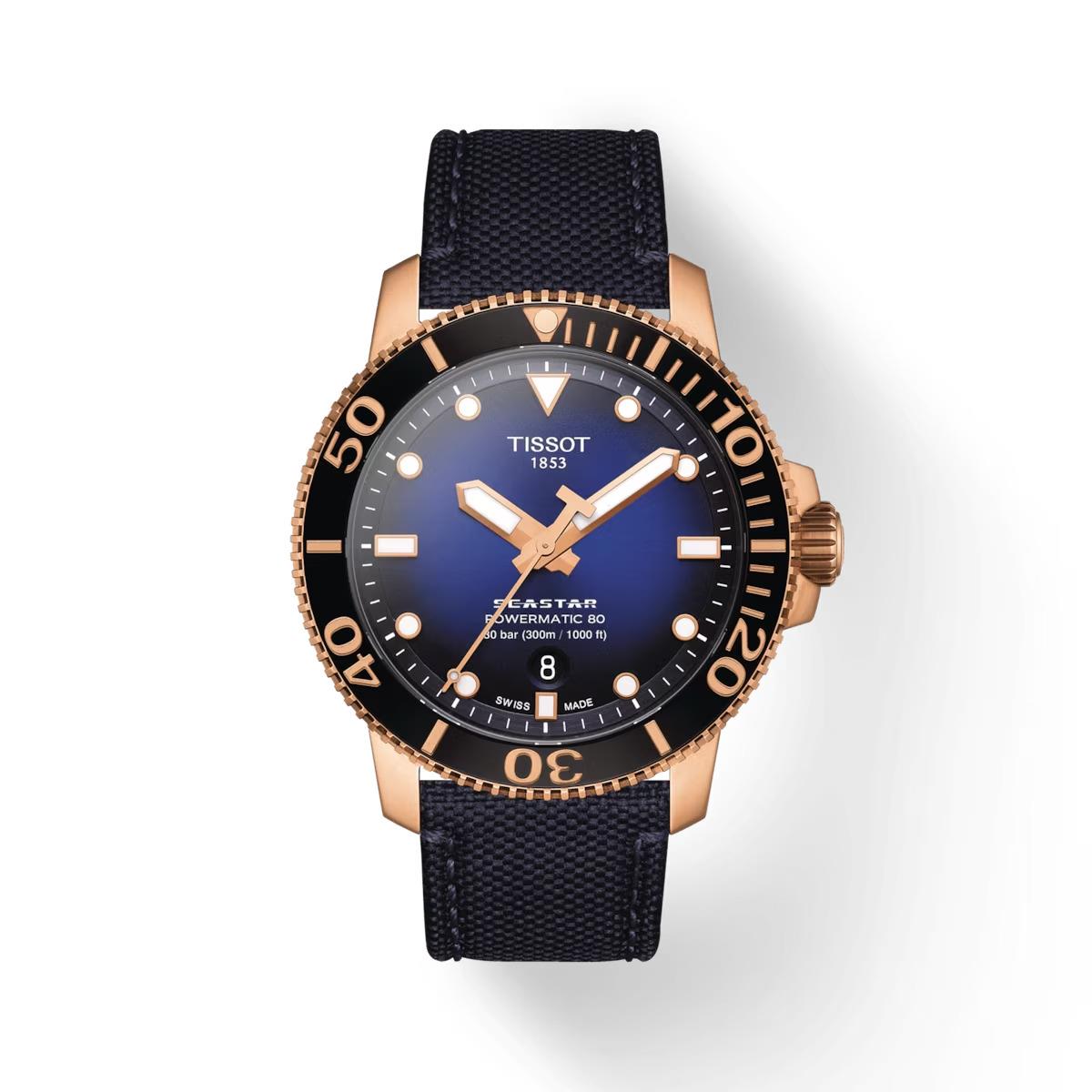 Tissot T1204073704100 Seastar Powermatic 80 Rose Gold Pvd T120.407.37.041.00